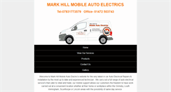 Desktop Screenshot of markhillmobileautoelectrics.co.uk