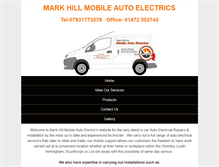 Tablet Screenshot of markhillmobileautoelectrics.co.uk